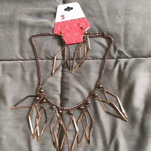 Necklace and earring set.